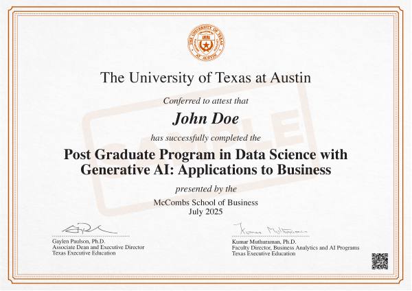 UT Certificate