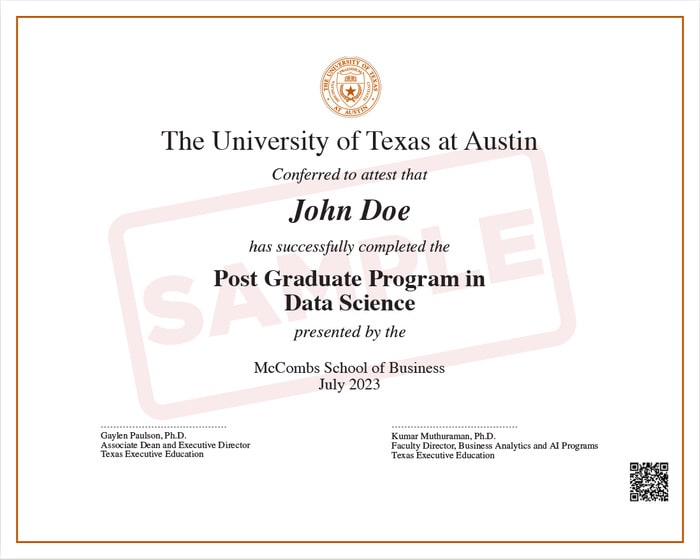 UT Certificate
