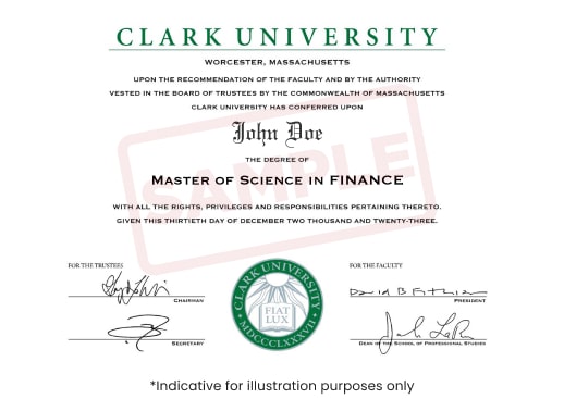 Clark MS in Finance Certificate