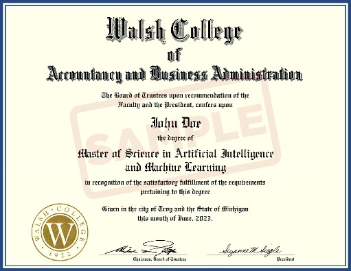 Walsh certificate