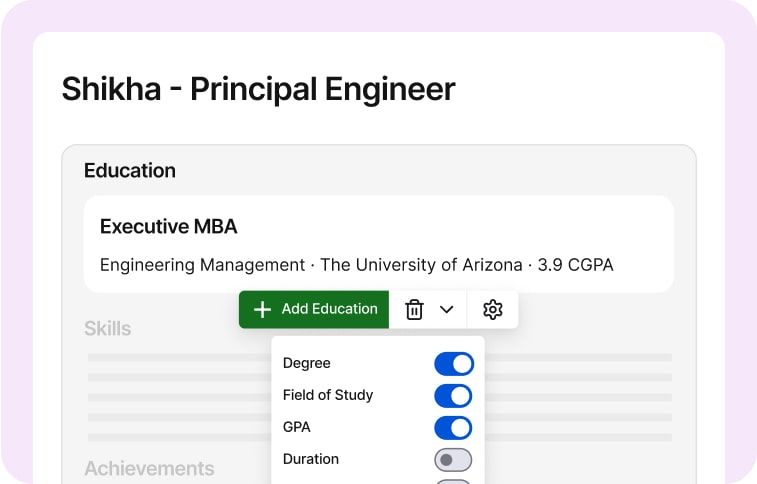 Build your resume img