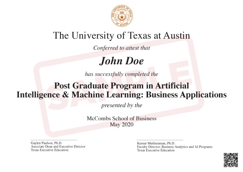 UT Certificate