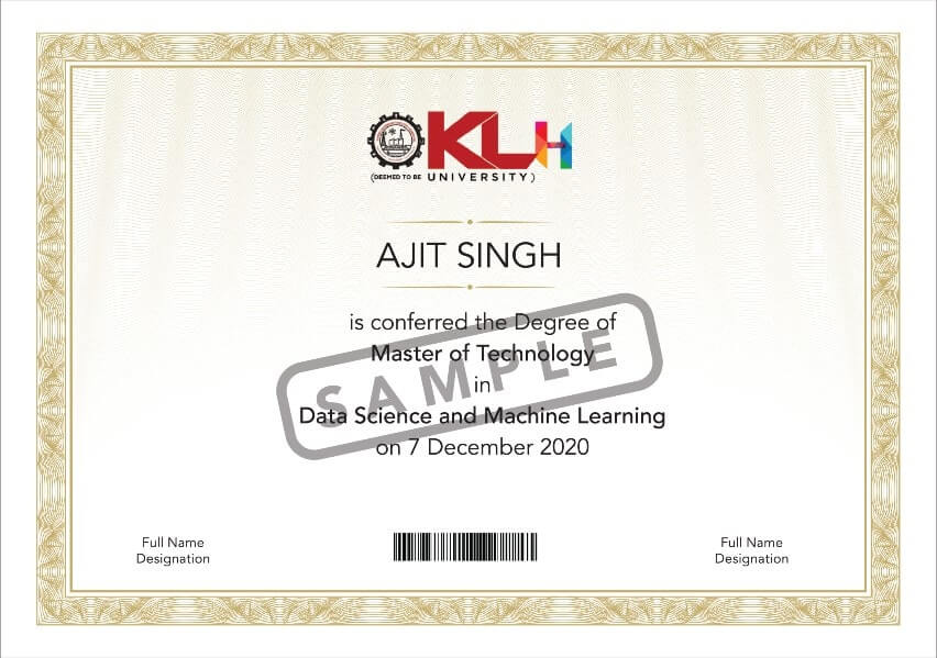 KL University certificate