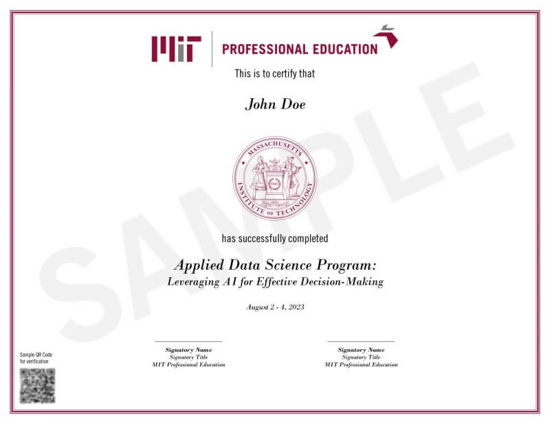 MIT bootcamp certificate