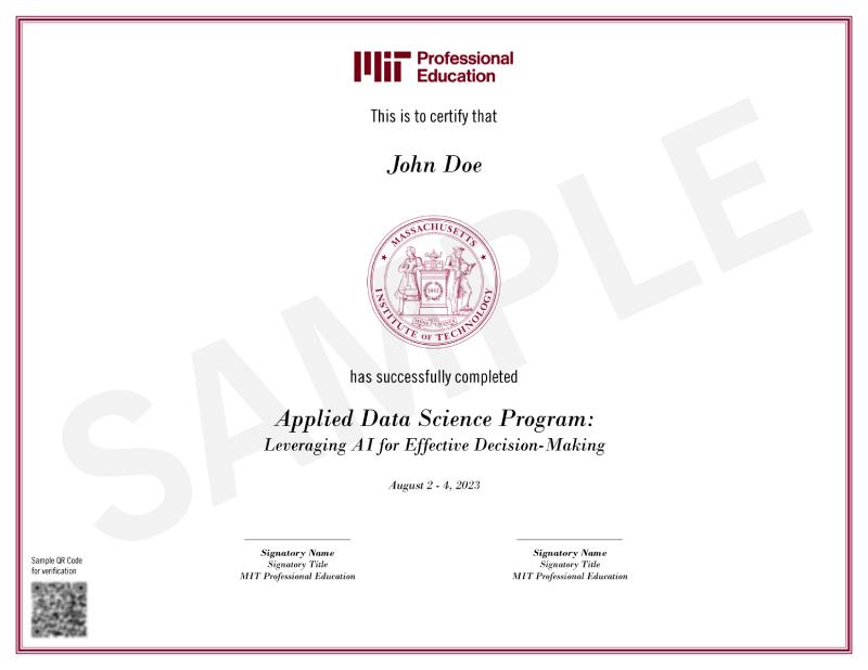 MIT bootcamp certificate